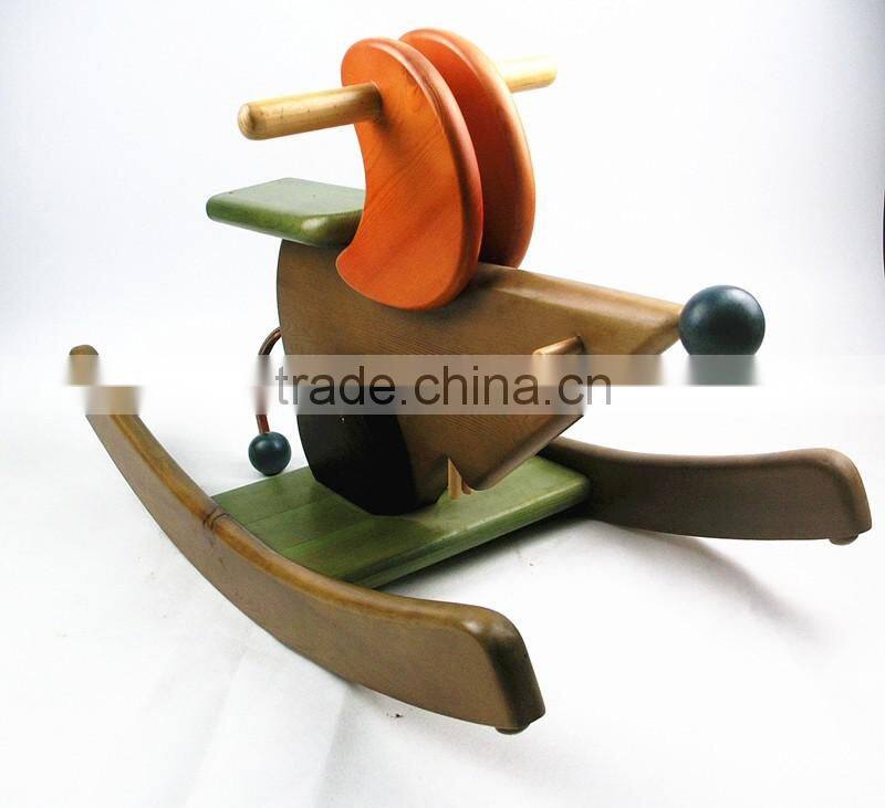 Chinese manufacture baby rocking wooden horse kids mantis balance toy