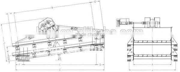 Linear vibrating screen for rock crushing plant