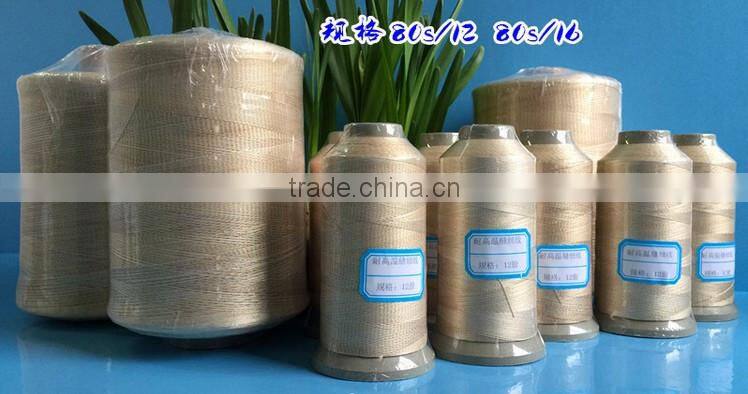 High strength ptfe Teflon coated fiberglass sewing thread brands