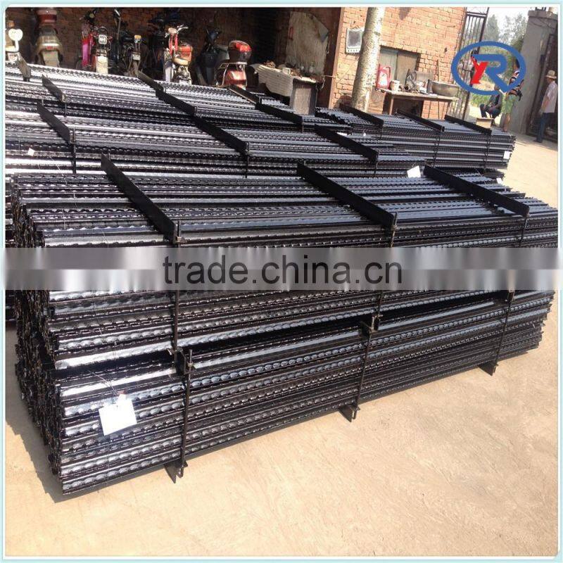 Black Painted Y Iron Fence Section