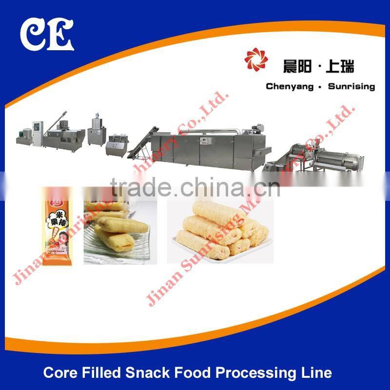 core filled snack food machine jam center snack food extruder