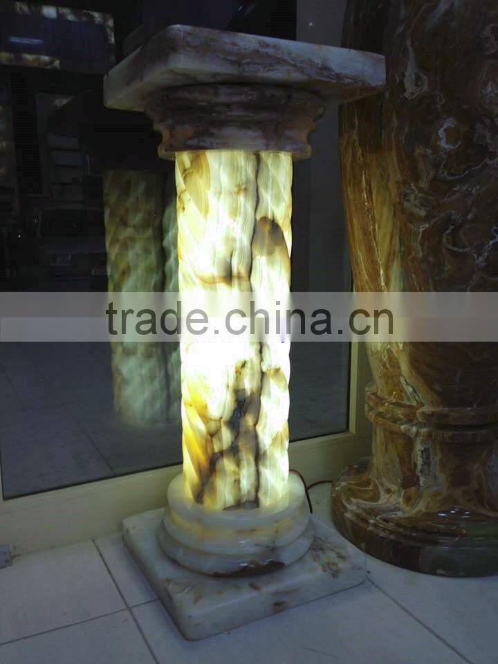 NEW ARRIVAL BACKLIT ONYX COLUMNS PILLARS & PEDESTALS