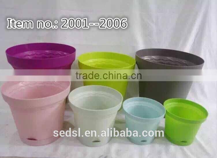 color self-watering garden flower pot