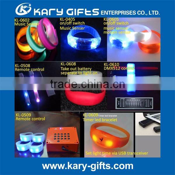 Event Party Used Voice Control LED Bracelet Flashing LED Wristband