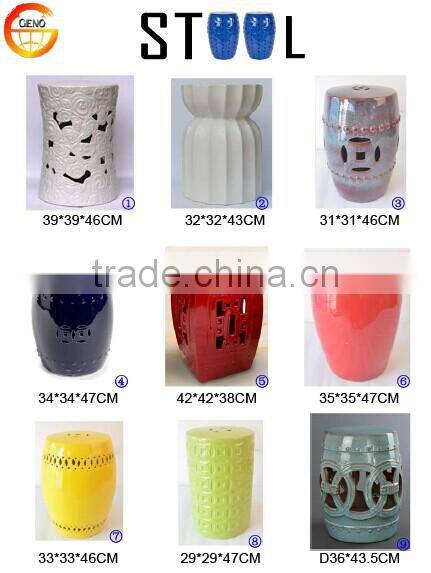 Chinese ceramic yellow drum stool with high quality