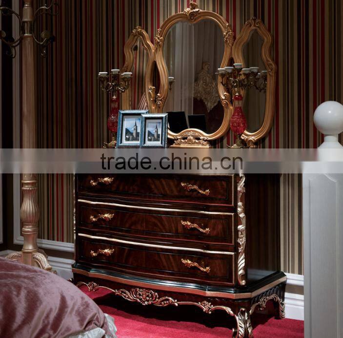 Neoclassic wooden dining room furniture solid wood hand carved sideboard