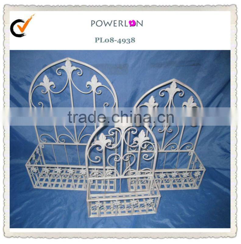 Home storage foldable wrought iron wall shelf