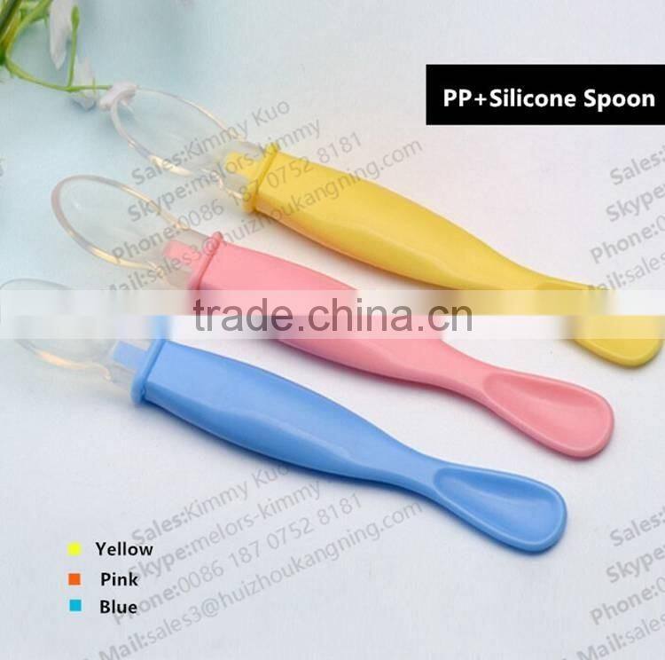 FDA BPA free popular spoon reusable tableware set plastic spoon baby spoon