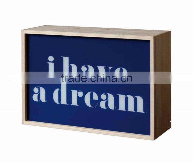 Customization UV Printing Light Box 220v 110v Solid Wood Frame Advertising Outdoor Lamphouse