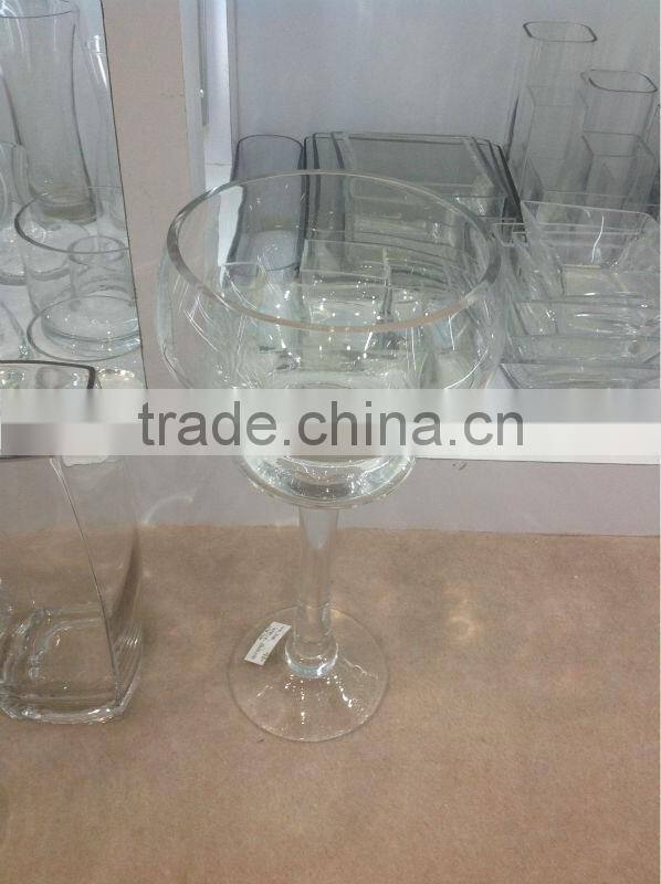 tall black wedding glass flower vases for centerpiece