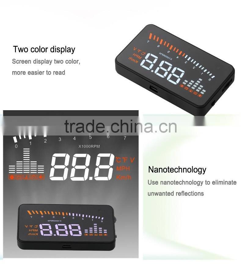 X5 hud 3" Screen Hud Head Up Car HUD Display black