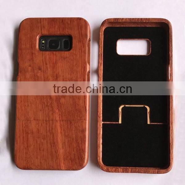 wholesale PC up and down card wooden shell for Samsung S8,wooden cell phone case