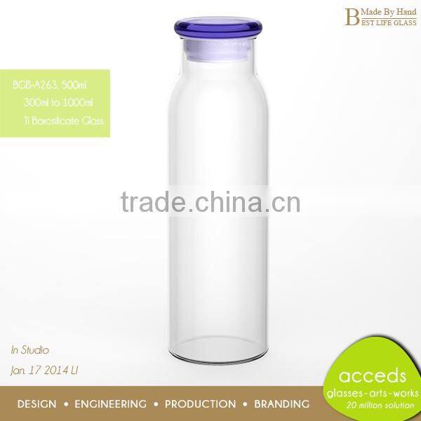 Empty Thermo Handmade New Glass Milk Bottles Sale