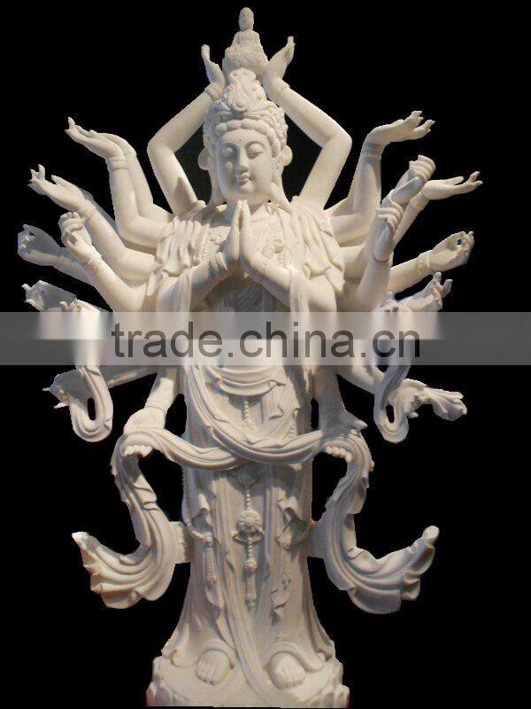 Carved large stone buddha statue in religious crafts