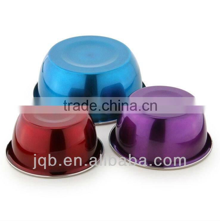 stainless steel colorful mixing bowl