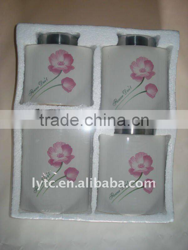 4 pcs ceramic canister