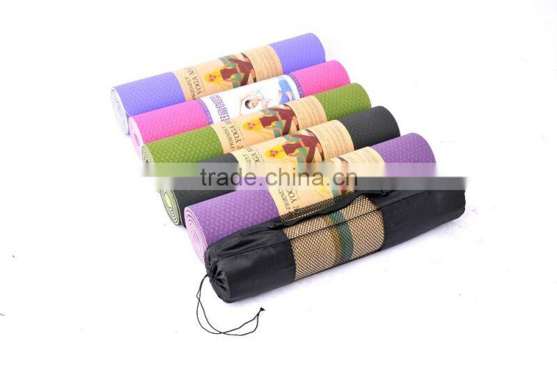 6mm Yoga Exercise Fitness Workout Thick Mat TPE Pilates Gym Festivals Camping