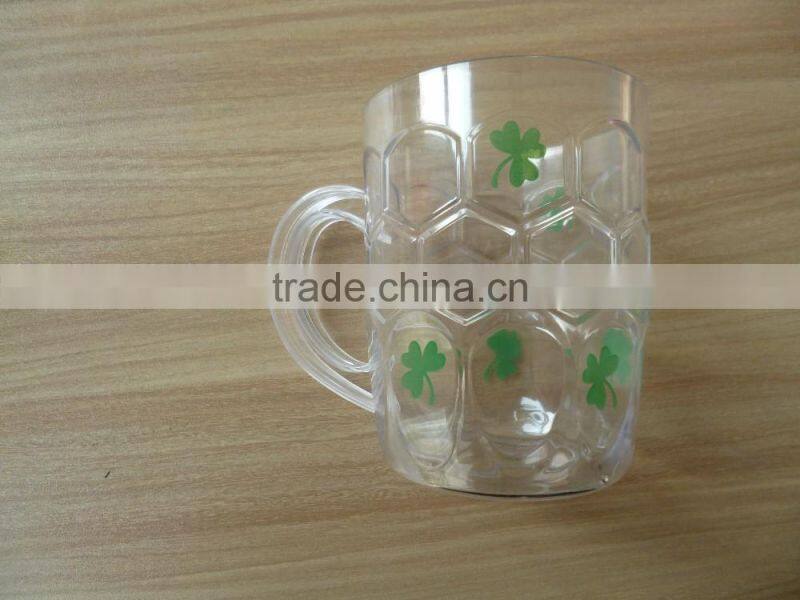 promotional advertising transparent plastic beer cup