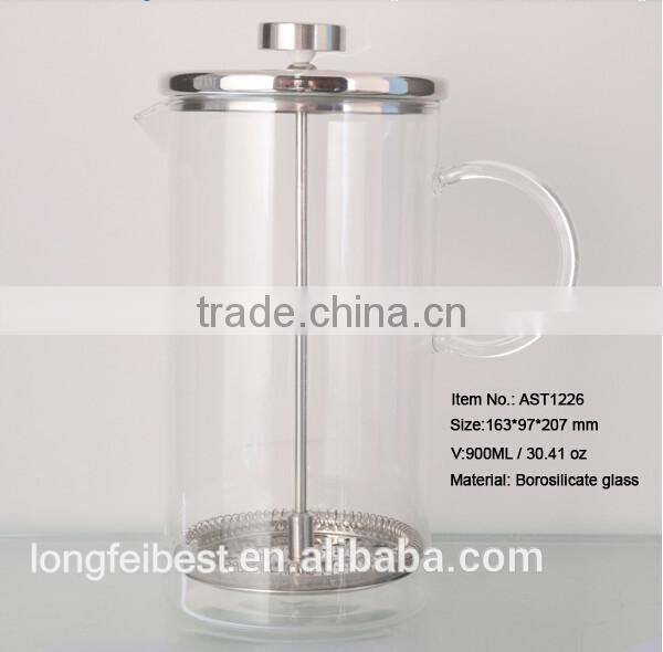 New Arrival Pyrex Glass Wall Hand French Press Coffee Maker