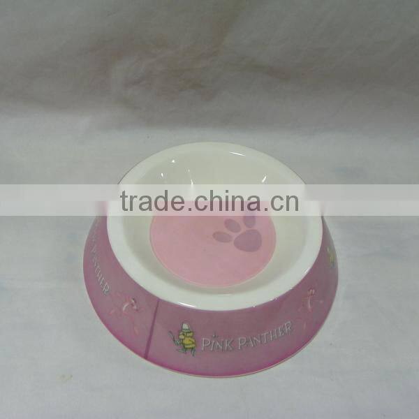 Pink Panther Ceramic Dog Bowl