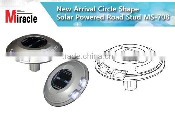 Aluminum Alloy Solar Powered (Charging) LED Road Stud (Cat Eyes / Pavement Marker) MS-708D(Anchor Type / Waterproof IP68)