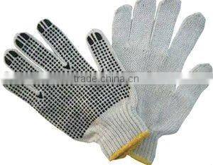 cotton gloves with PVC dotted