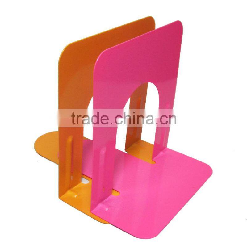 High quality colored classic 5" metal simple bookends