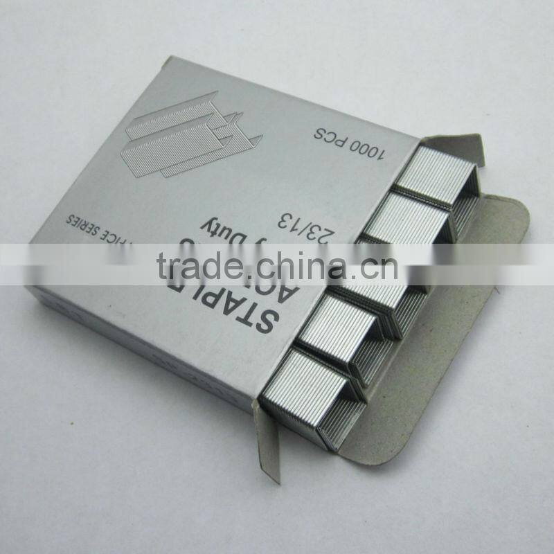 Silver color office heavy duty staples 23 13