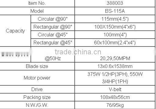 Metal Cutting Band saw BS-115A