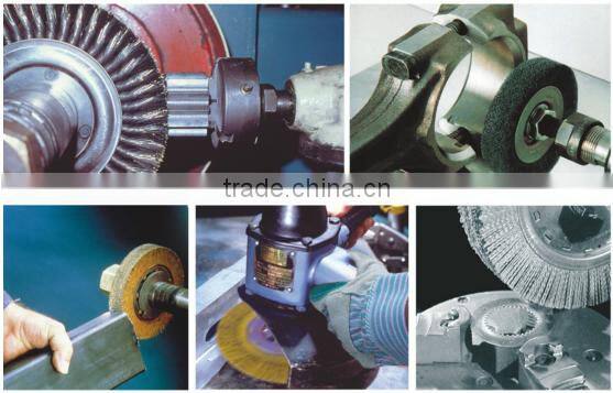 3" steel wire cup brush wheel twist knot crimped bowl disc abrasive M10 round grinding cheaning brush