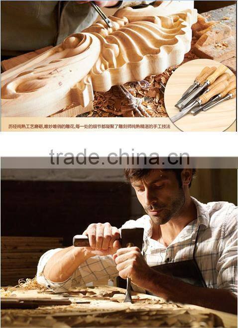 hand wood carving chisel set 6 piece gouge woodworking cut craft sculpture carpenter tool