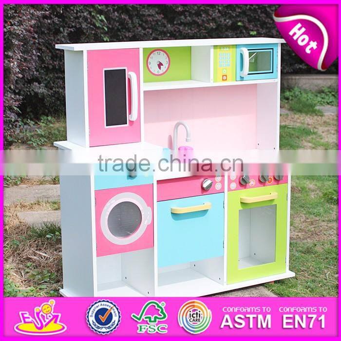 2017 High quality kids wooden pretend play kitchen,popular pretend play kitchen, children toy pretend play kitchen W10C214