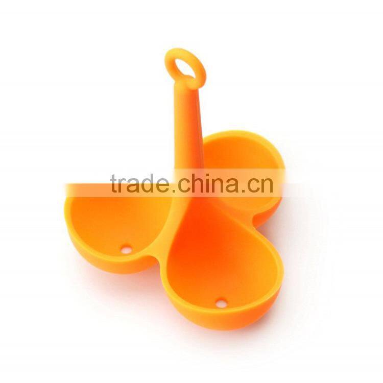 Silicone rubber egg cup 3 eggs stand novelty egg holder easy boiled egg tool