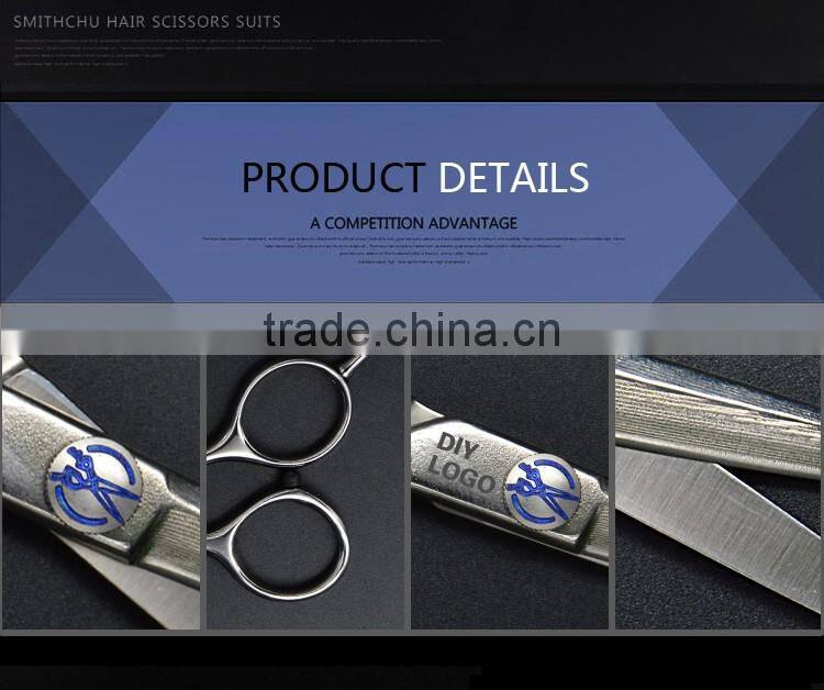 Hair dressing scissor made of Damascus steel