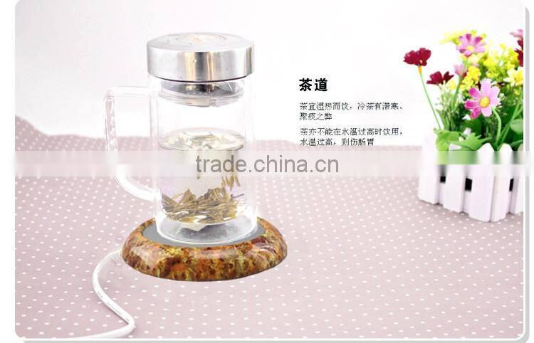 2017 Hot sale Wood USB heat coffee cup warmer USB mug