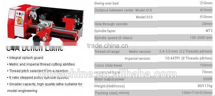 small Lathe including Naro lathe, Baby lathe, Micro lathe, Mini lathe, Bench lathe, with swing 100 110 140 180 210 250 280 305