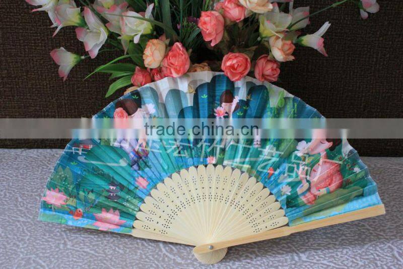 bamboo silk ladies fan