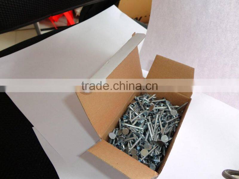 factory price flat head clout nails zinc coated coil roofing nails