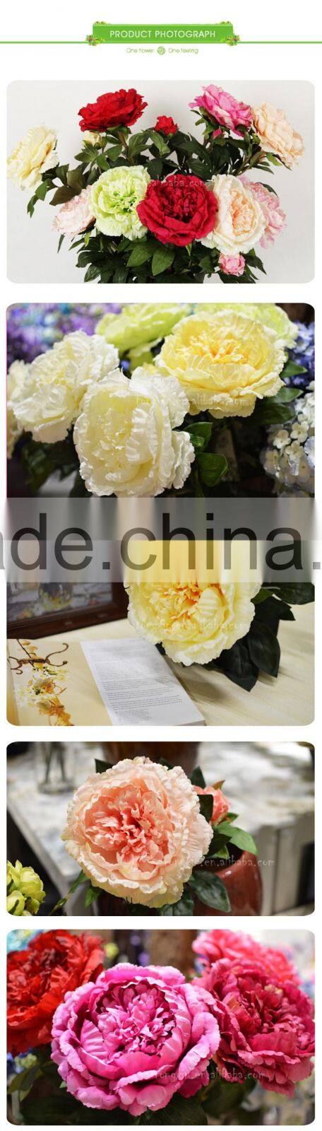 92cm long single stem peony wedding home decor artificial silk flower