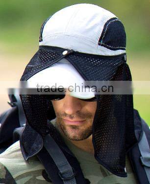 White gauze male mosquitoes in summer bees neck guard covered face fishing hat man sun hat covered face outdoor sun hat