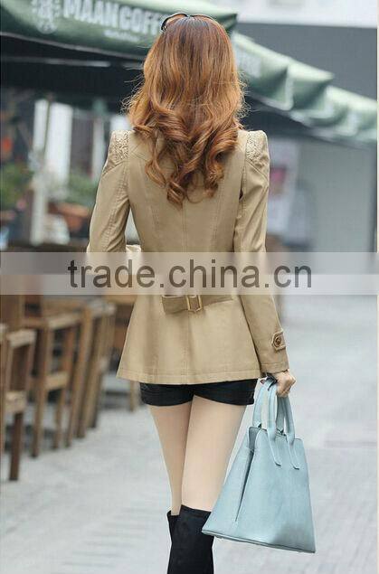 The fashion double-breasted women long coat