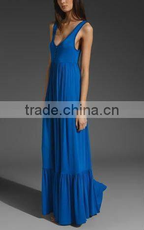 apparel!12DR045 2012 Hot Selling new fashion casual maxi ladies' dress with front buttons for Summer,latest design