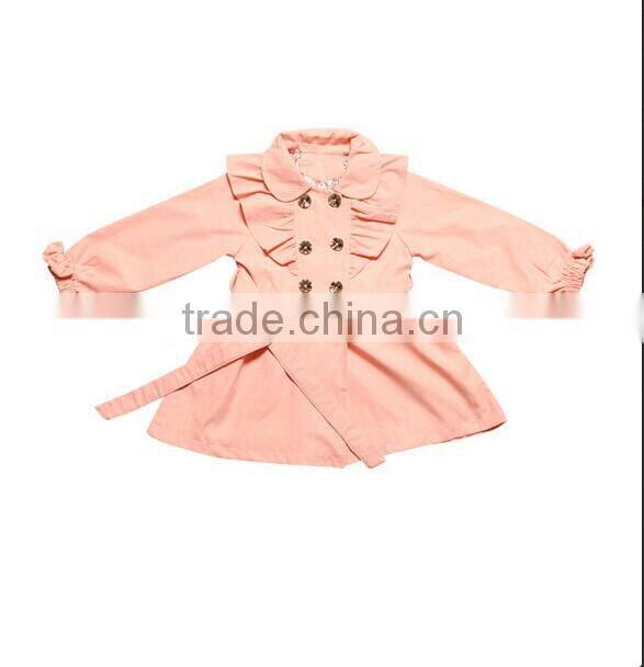 High quality Fashion Girl Pink Coat Child winter british jacket design