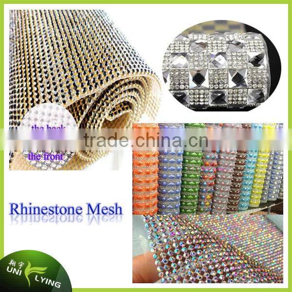wholesale hot fix high quality crystal 4mm rhinestone mesh manufacture