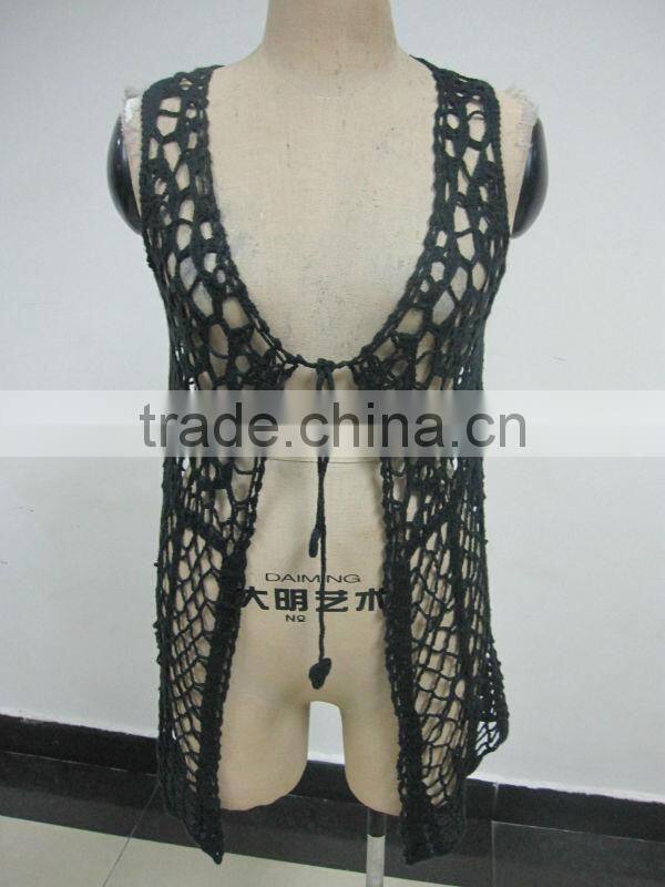 crochet summer black beach bikini cover