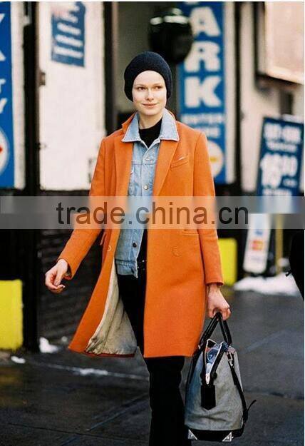 new arrival fashion orange winter coat women