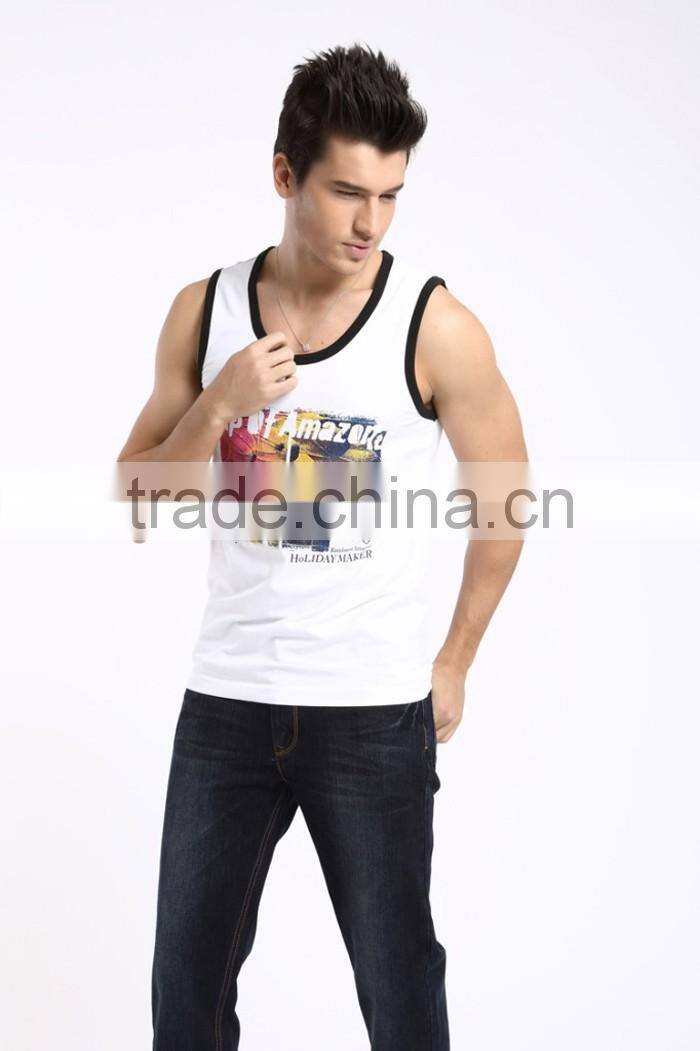 Custom white printed cheap training vest