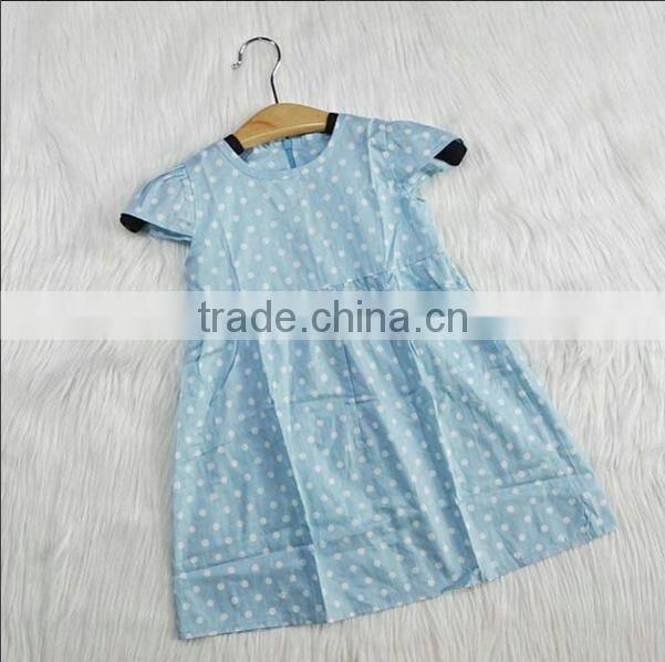 Wholesale Summer Kid Clothing Little Girl Cotton Polka Dot Dress Gilrs Casual Party Dresses