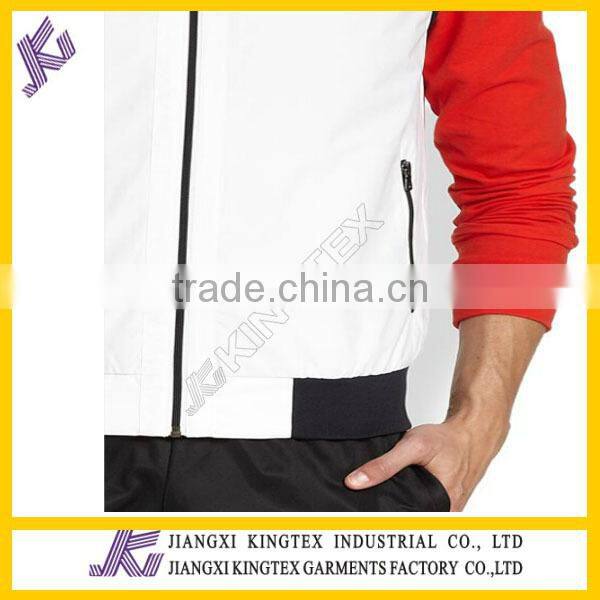Pop fashion Zip jacket set,double layer collar neck jacket and track pants,high quality jacket from factory cheep price