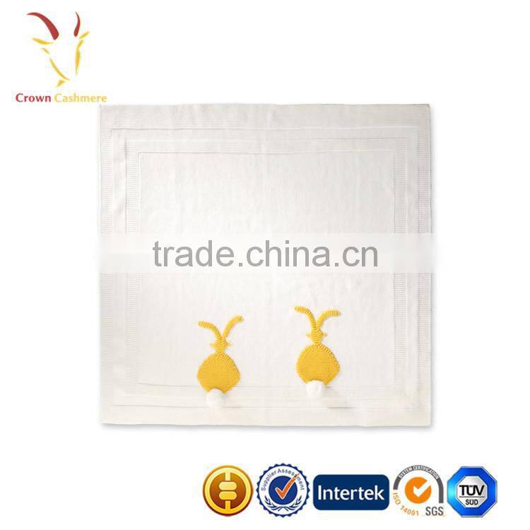 Warm Soft Knitted Cashmere Baby Blanket